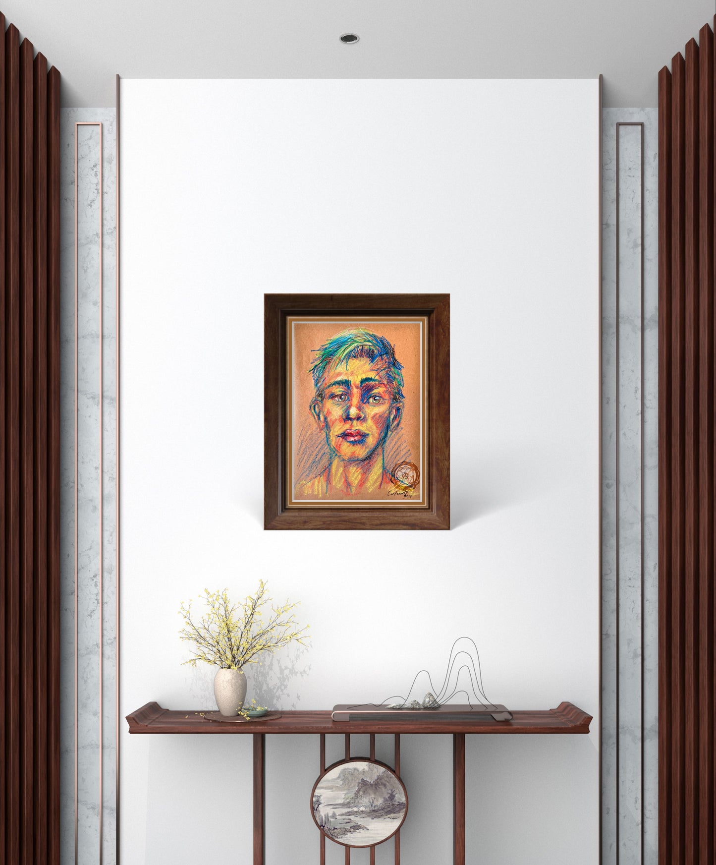 Oleo Pastel - ESTUDIO RETRATO 06